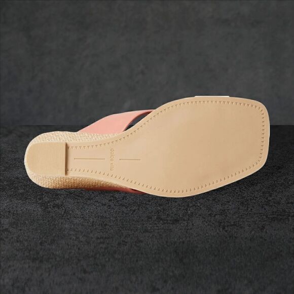 NIB DOLCE VITA Ninna Knotted Wedge Sandals Coral - Picture 4 of 5